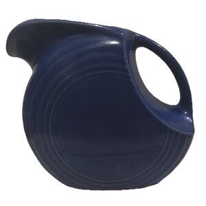 Vintage Fiesta Cobalt Blue Disc Water Pitcher Full Size Homer Laughlin